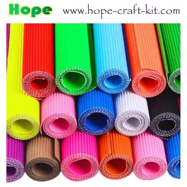 Colorful craft corrugated quilling paper for DIY toys / handcraft kids hand-craft diy material A4 size customer size