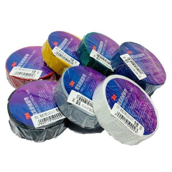 White White 3M21S-BK PVC 0.13mm*19mm*18m e tape vinyl electrical21S-BK PVC 0.13mm*19mm*18m e tape vinyl electrical