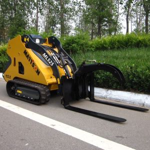 Log grapple for mini skid steer loader