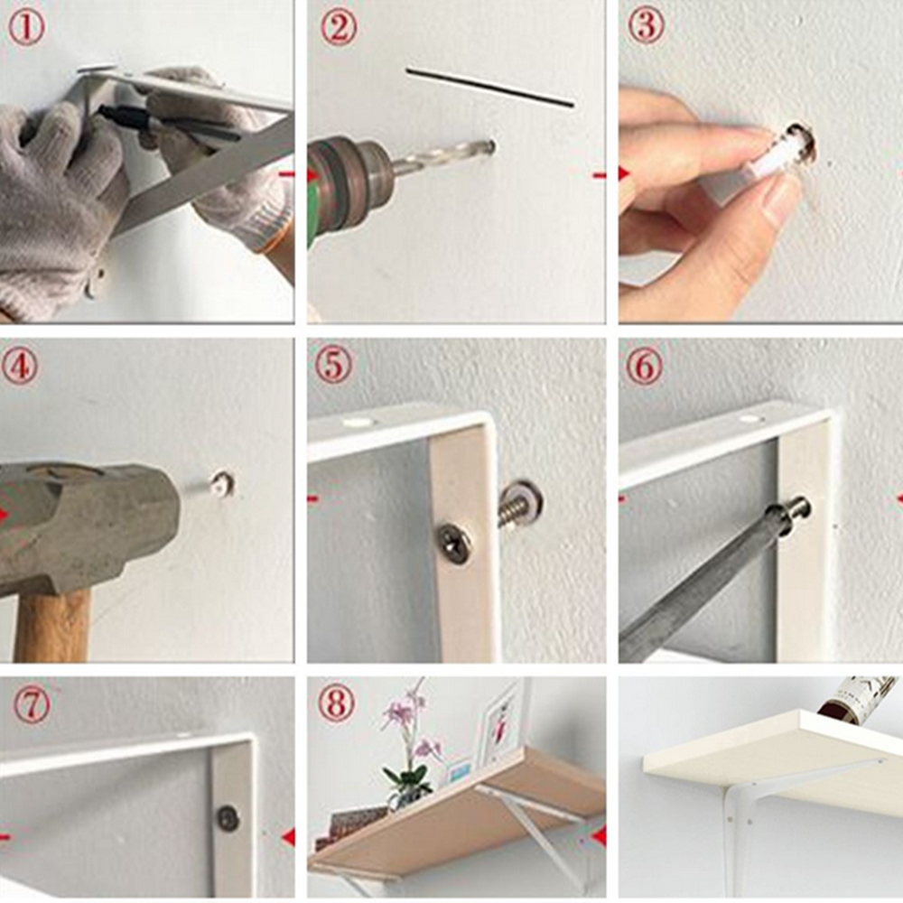 Silver Brushing Support Mount for LONDON SHELF BRACKETS Under Shelf Bracketing System