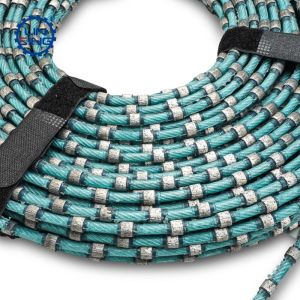 ODM Supported 7.3mm Sintered Bead Plastic Diamond Wire Saw for Cutting Granite