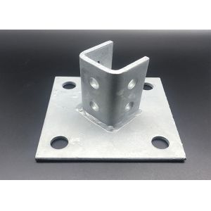 China Metal Steel 12 Holes Channel Post Base Brackets on sale