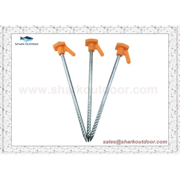 Buy Screw Threaded  Galvanized Steel Peg with Plastic Head 8 inches at wholesale prices
