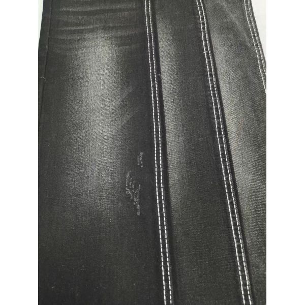 Silk Black 3/1 Right Twill Dark Indigo High Stretch 8S Denim Fabric 11.5oz For Jeans