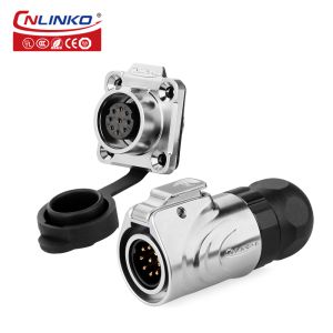 CNLINKO LP16 Plug and Socket Male Female M16 Round 9 Pin Waterproof Cable