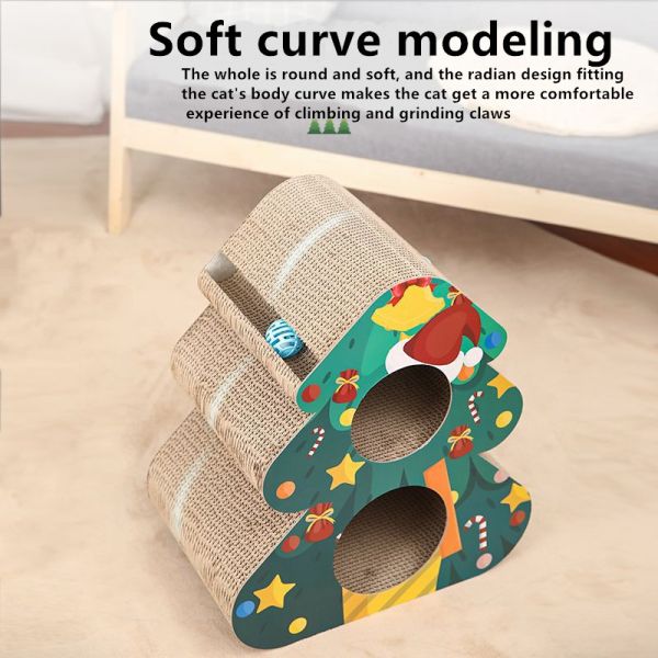 Odm Christmas Tree Cat Scratch Board Pet Chew Toys