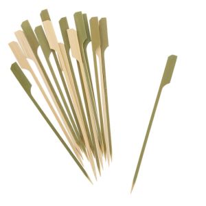 25cm Disposable Green Wooden Bamboo Sticks Bamboo Paddle Skewers