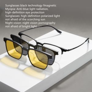 Magnetic Pure Titanium Aluminum Optical Frame Universal Set Frame