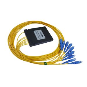 1x8 PON PLC Fiber Optic Splitter With ABS Enclosure And SC Pigtail