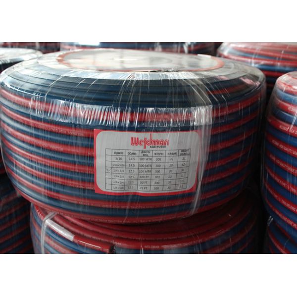 ISO 3821 3 / 8'' Twin Welding Hose 20 Bar For Argon arc welding