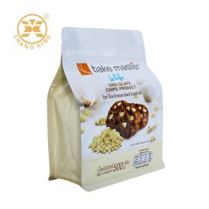 Customized Flat Bottom Cookie Packaging Pouch Stand Up Pouch Chocolate Chip