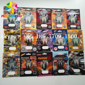 No Headache Blister Pack Packaging Sexual Pill Capsule Rhino 69 Package Card Box