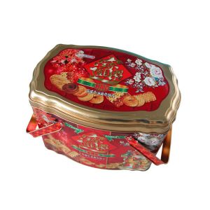 350g ISO9001 Gift Tin Cans Cookie Tin Storage Container