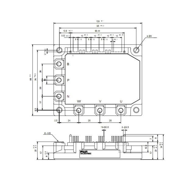 Buy IGBT Power Module 6RI100G-020 POWER DIODE MODULE  FUJITSU IGBT Power Module at wholesale prices