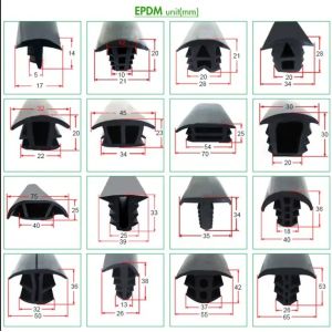 Custom Service EPDM/Silicone Rubber Gasket Sealing Strip for Waterproof Solar