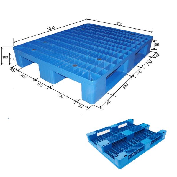 Buy 1000x800 Stackable Plastic Pallet HDPE Moisture Resistant For Medical at wholesale prices