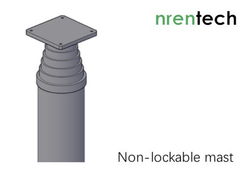 12m lockable pneumatic telescopic mast 30kg payloads NR-2500-12000-30L