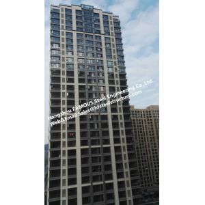 Grey Multi-storey Steel Building , steel prefab buildings Easy Installation