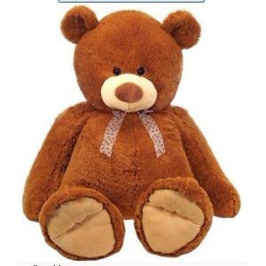 12 Inch White Teddy Bear Holiday Stuffed Toys Embroidery Printing