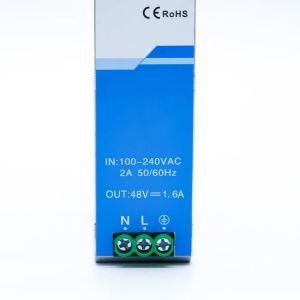 48V DIN Rail Industrial Power Supply 1.6A 75W 76.8W CE UL Certified AC/DC Input