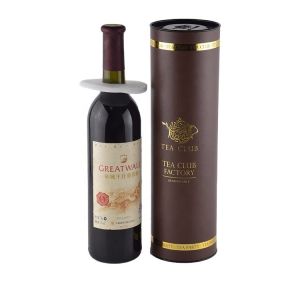 Liquor Cardboard Wine Tube Hotstamping For Glass Bottle Packaging