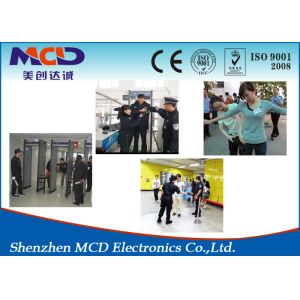 Long Range hand held body scanner , police portable metal detector With High