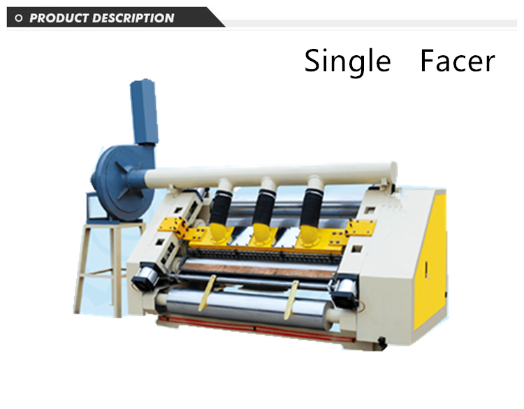 Corrugated 2 Ply Carton Box Production Line Cardboard Single Facer Electric Driven