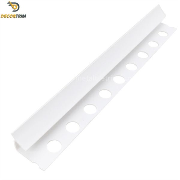 PVC Internal Corner Tile Trim White Color For Wall Corner Decoration