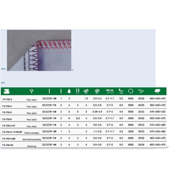 Pegasus Type Overlock Sewing Machine FX700-6