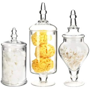Bird Handle Glass Canister With Lid