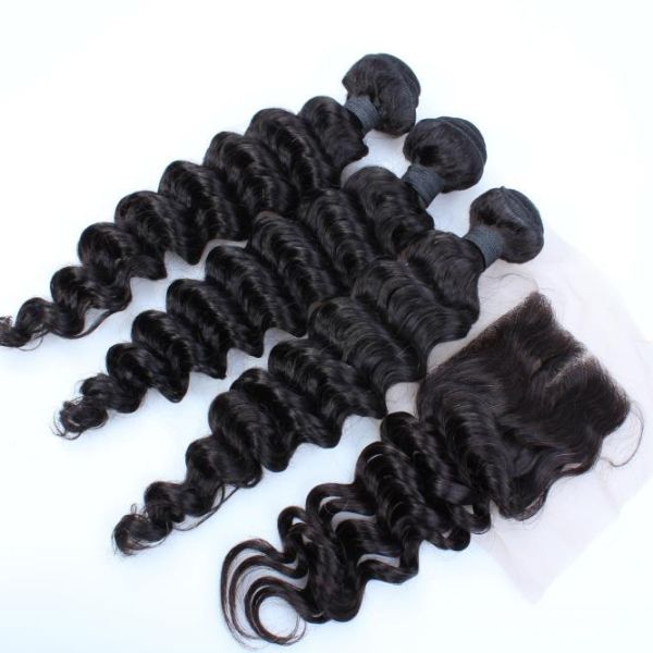 factory supply cheap brazilian hair,7A 8A virgin hair bundles with lace closure
