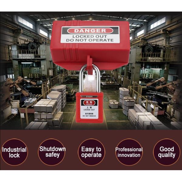 Durable Plug Lock Out Rugged Polypropylene 6.5 * 6.5 * 11.8 Cm Size