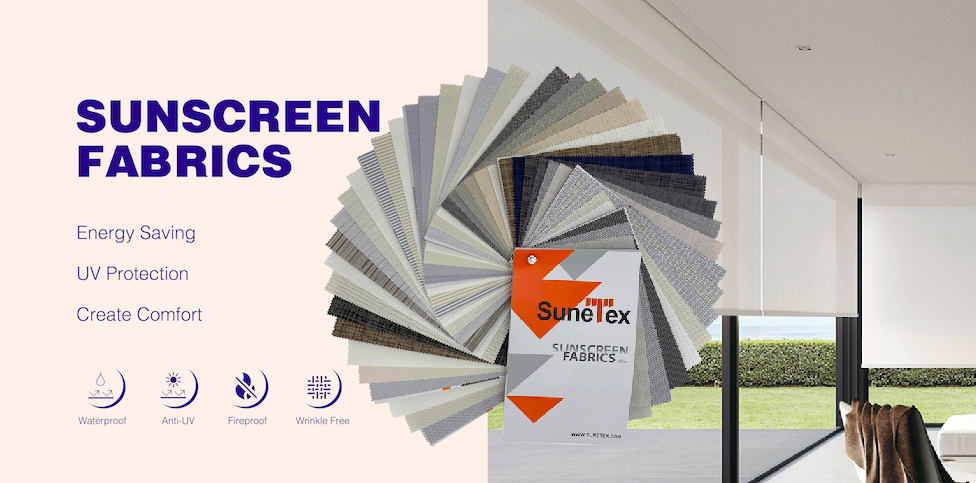 Waterproof Eco-Friendly 420GSM Polyester Sunscreen Fabric for Roller Shades