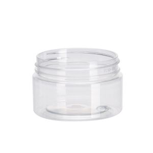 Customized Transparent Cosmetic Plastic Jars with Customizable Printing