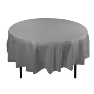 Eco Friendly Disposable Plastic Tablecloths , PEVA Plastic Disposable Round