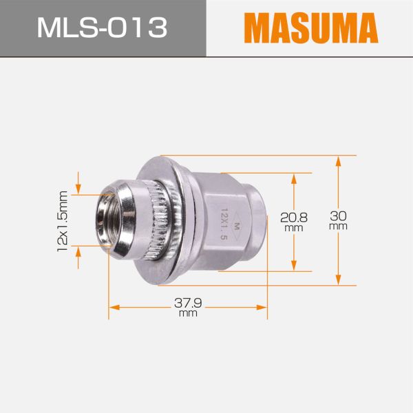 MASUMA NO. MLS-013 JIS Standard Camber Bolt for MITSUBISHI PAJERO ACV40N Replacement