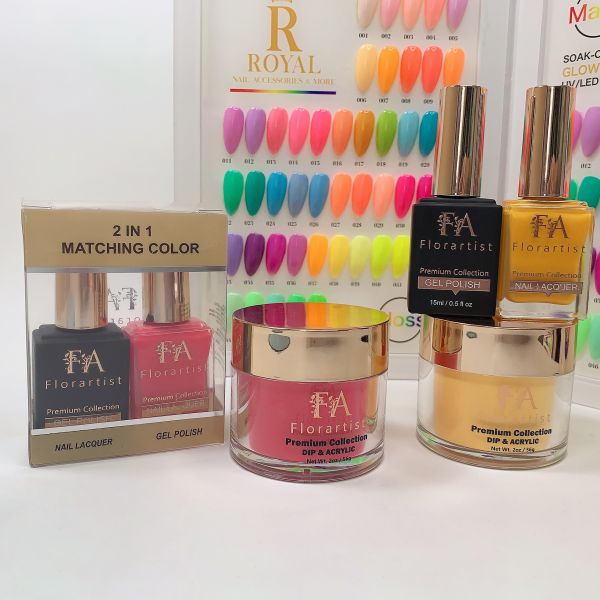 OEM Customize Private Label 3 in 1 Nail Set Dip Powder Gel Polish Color Matching Nail Polish