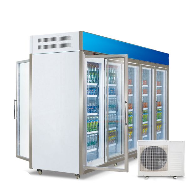 Buy Grocery Store Refrigerator And Freezer Vertical Showcase Chiller at wholesale prices
