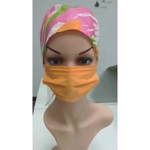 China High saturation disposable orange non woven color 3 ply surgeon face mask on sale