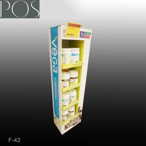 Quality pharmacies currugated cardboard displays stand shelf for sale