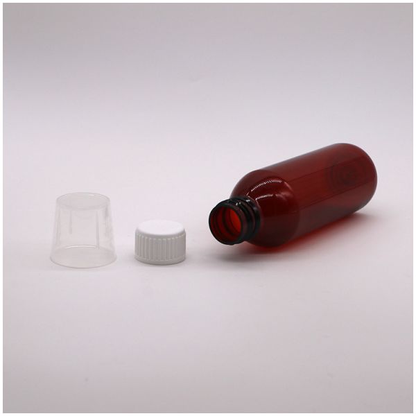 200cc Oval Amber Prescription Pharmacy Bottles PET Liquid Medicine for Pharmacy Storage