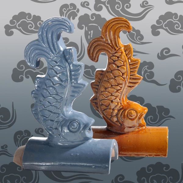 Glazed Architectural Ornamental Clay Ridge Tiles Phoenix Roof Figures