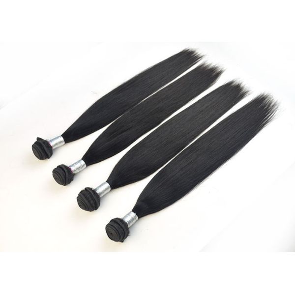 Double Weft Virgin Human Hair Extensions Milk Straight / Body Wave Bundles