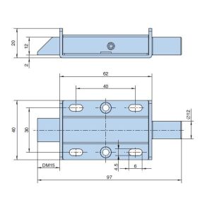 Silver Spring Latch Lock Powder Coated 89mmx21mmx19mm