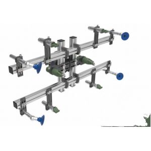 Fixture System Injection Robot Arm White And Blue
