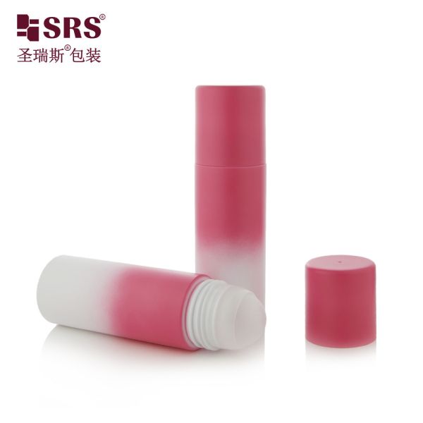 Plastic Ball Green Plastic Roll-On Bottle For Deodorant Gel Resistant Recyclable