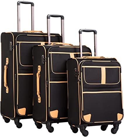 Buy 600D Spinner Softshell TSA Lock EVA Trolley Luggage at wholesale prices