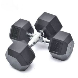 hexagonal dumbbells 10kg, hexagonal rubber dumbbells 10kg, hexagonal dumbbells