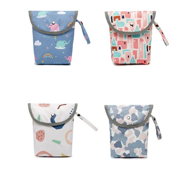 Wholesale Infant Cloth Toilet Diaper Bag Mini Waterproof Wet Dry Package for Baby Nappy Pouch Reusable Bag