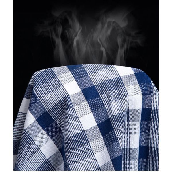 Men's Slim Fit Plaid Shirt in Viscose/Polyester/Spandex for Spring/Autumn Office Wear